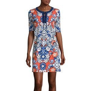 Liz Claiborne Lace-Up Print Sheath Dress (Tall)